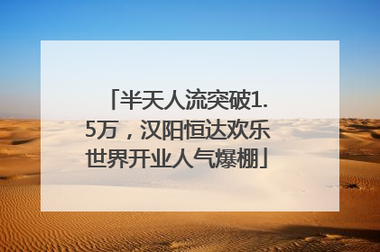 半天人流突破1.5万，汉阳恒达欢乐世界开业人气爆棚