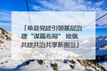 单县党建引领基层治理“谋篇布局” 绘就共建共治共享新图景