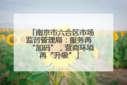 南京市六合区市场监督管理局：服务再“加码”，营商环境再“升级”