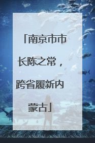 南京市市长陈之常，跨省履新内蒙古