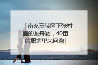 南充嘉陵区下张村里的龙舟赛，40亩的堰塘里来回跑