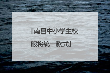 南昌中小学生校服将统一款式