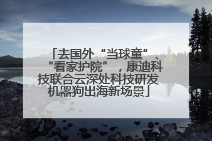 去国外“当球童”、“看家护院”，康迪科技联合云深处科技研发机器狗出海新场景
