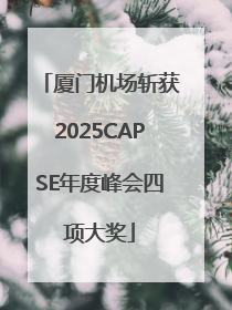 厦门机场斩获2025CAPSE年度峰会四项大奖