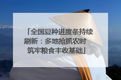 全国夏种进度条持续刷新：多地抢抓农时 筑牢粮食丰收基础