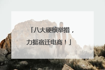 八大硬核举措，力挺宿迁电商！