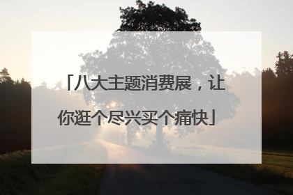八大主题消费展，让你逛个尽兴买个痛快