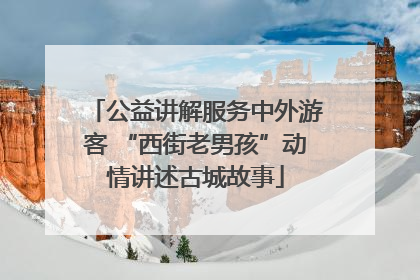公益讲解服务中外游客 “西街老男孩”动情讲述古城故事