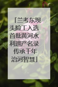 兰考东坝头险工入选首批黄河水利遗产名录 传承千年治河智慧