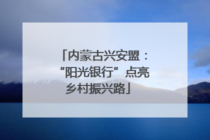内蒙古兴安盟：“阳光银行”点亮乡村振兴路