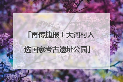 再传捷报！大河村入选国家考古遗址公园