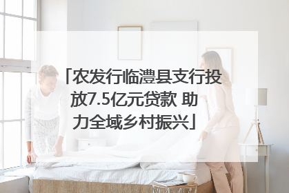 农发行临澧县支行投放7.5亿元贷款 助力全域乡村振兴