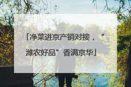 净菜进京产销对接，“潍农好品”香满京华