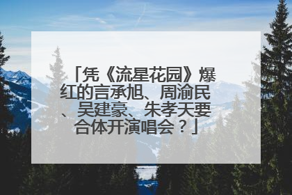 凭《流星花园》爆红的言承旭、周渝民、吴建豪、朱孝天要合体开演唱会？