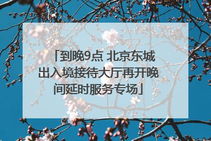 到晚9点 北京东城出入境接待大厅再开晚间延时服务专场