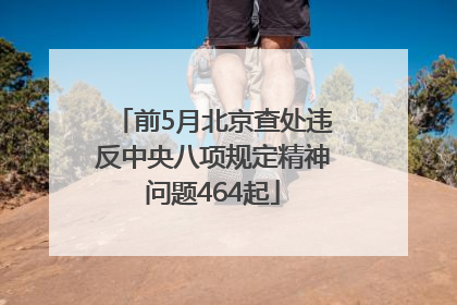 前5月北京查处违反中央八项规定精神问题464起