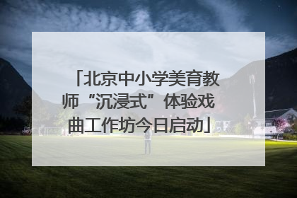 北京中小学美育教师“沉浸式”体验戏曲工作坊今日启动