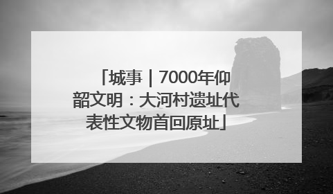 城事｜7000年仰韶文明：大河村遗址代表性文物首回原址