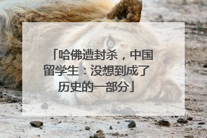 哈佛遭封杀，中国留学生：没想到成了历史的一部分