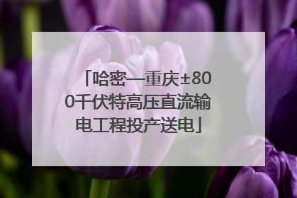 哈密—重庆±800千伏特高压直流输电工程投产送电