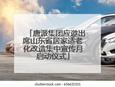 唐派集团应邀出席山东省居家适老化改造集中宣传月启动仪式