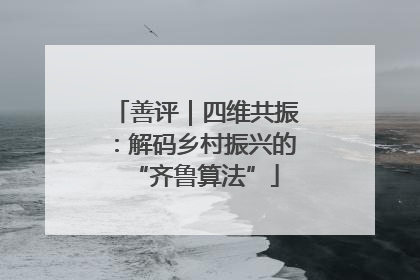 善评｜四维共振：解码乡村振兴的“齐鲁算法”