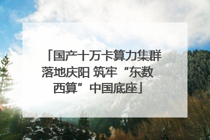 国产十万卡算力集群落地庆阳 筑牢“东数西算”中国底座