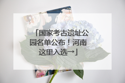 国家考古遗址公园名单公布！河南这里入选→