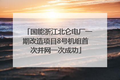 国能浙江北仑电厂一期改造项目8号机组首次并网一次成功
