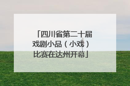 四川省第二十届戏剧小品（小戏）比赛在达州开幕