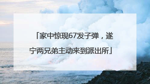 家中惊现67发子弹，遂宁两兄弟主动来到派出所