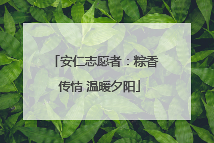 安仁志愿者：粽香传情 温暖夕阳