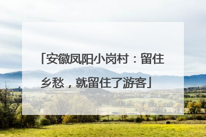 安徽凤阳小岗村：留住乡愁，就留住了游客
