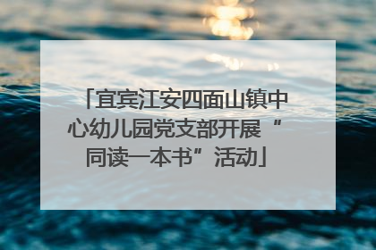 宜宾江安四面山镇中心幼儿园党支部开展“同读一本书”活动