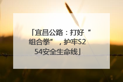 宜昌公路：打好“组合拳”，护牢S254安全生命线