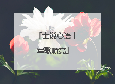 士说心语丨军歌嘹亮