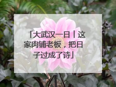大武汉一日︱这家肉铺老板，把日子过成了诗