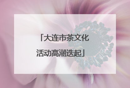 大连市茶文化活动高潮迭起