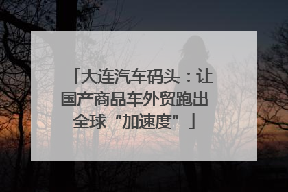 大连汽车码头：让国产商品车外贸跑出全球“加速度”