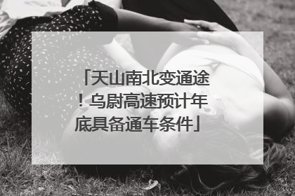 天山南北变通途！乌尉高速预计年底具备通车条件