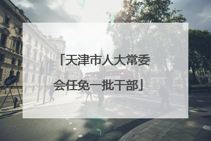 天津市人大常委会任免一批干部