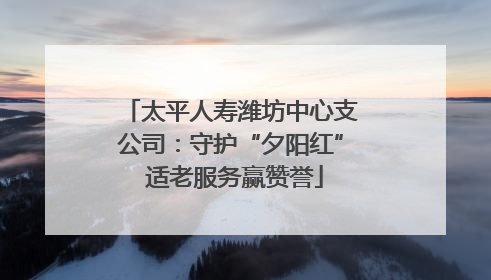 太平人寿潍坊中心支公司：守护“夕阳红” 适老服务赢赞誉