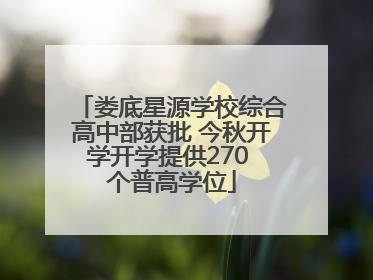 娄底星源学校综合高中部获批 今秋开学开学提供270 个普高学位