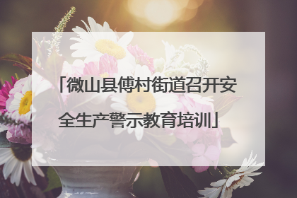 微山县傅村街道召开安全生产警示教育培训