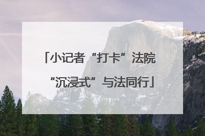 小记者“打卡”法院 “沉浸式”与法同行