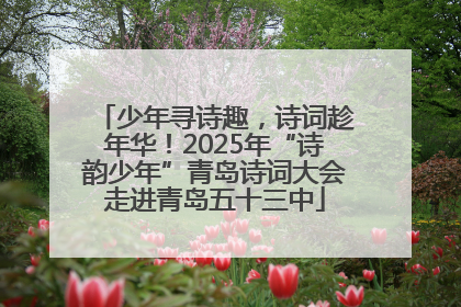 少年寻诗趣，诗词趁年华！2025年“诗韵少年”青岛诗词大会走进青岛五十三中