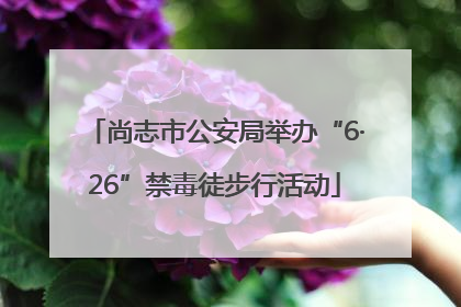 尚志市公安局举办“6·26”禁毒徒步行活动