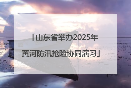 山东省举办2025年黄河防汛抢险协同演习