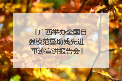 广西举办全国自强模范暨助残先进事迹宣讲报告会