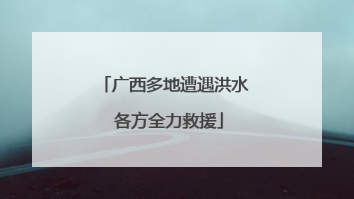 广西多地遭遇洪水 各方全力救援